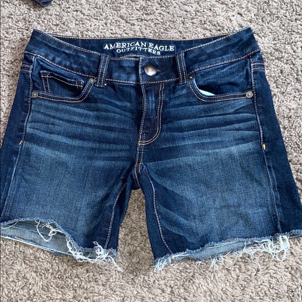 american eagle midi shorts
